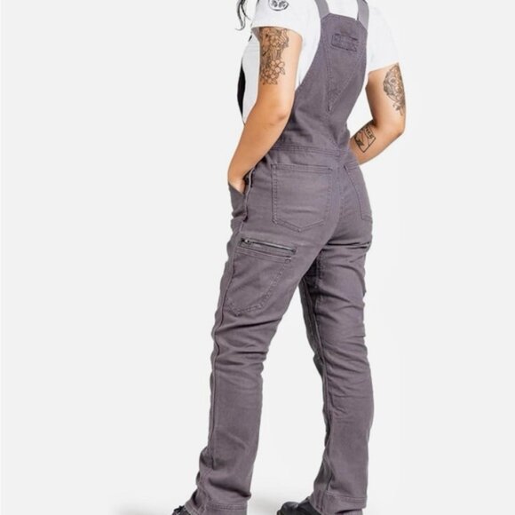 Dovetail Women’s Overalls Grey Canvas Freshly | Sz 10 | Workwear Stretch Rugged - Picture 3 of 11